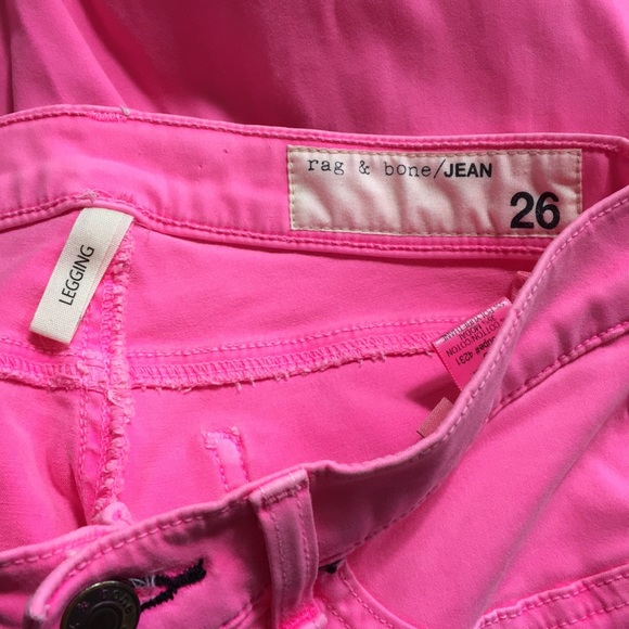 Rag & Bone Neon Pink Legging Jeans - Picture 6 of 7